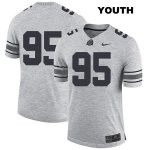 Youth NCAA Ohio State Buckeyes Blake Haubeil #95 College Stitched No Name Authentic Nike Gray Football Jersey TX20D35GO